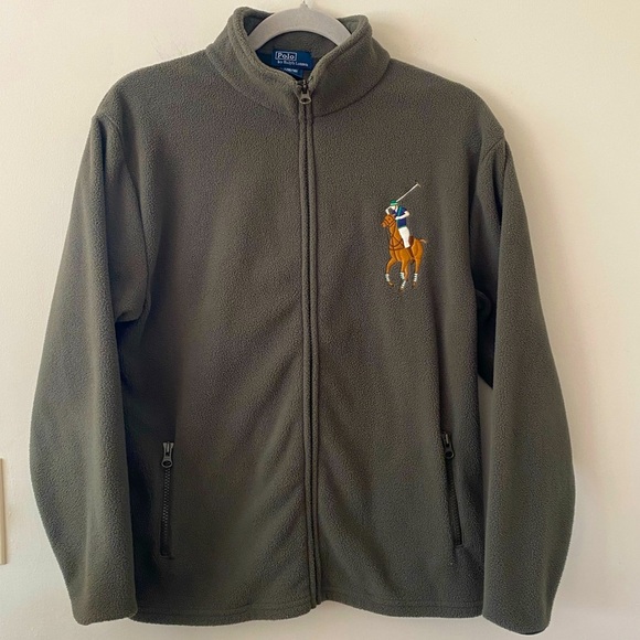 Polo Ralph Lauren Other - Polo by Ralph Lauren Olive Fleece Big Pony Jacket